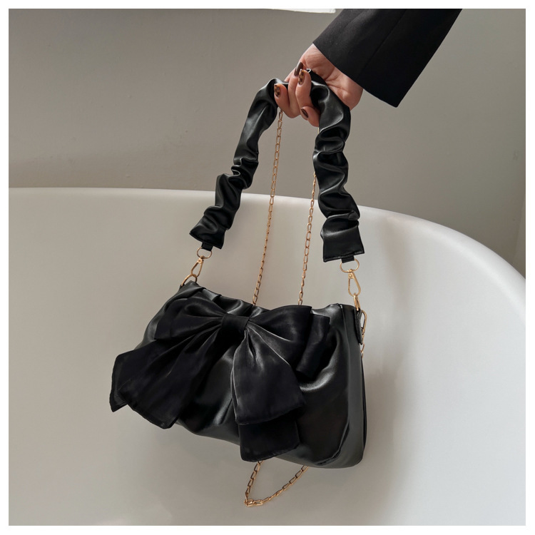 Bolso de moda de mujer de color sólido casualidad cadena mochila bolso de mano lindos bolsos de hombro bolsos de brazo