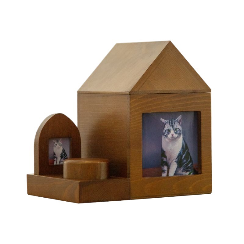 Anniversario de mascotas, ataúd urna hecha a mano, marcos de madera maciza, perros, gatos, cremación, artículos funerarios.
