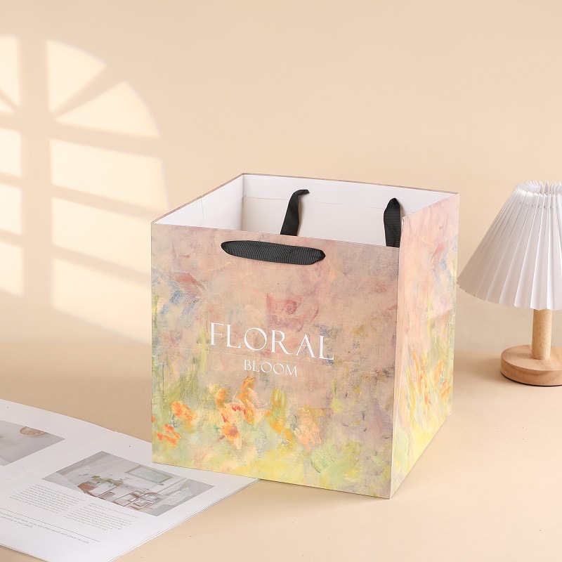 Trendy Flower Tote Bags, Popular Valentine's Day Gift Packaging Tote Bags, Floral Packaging, Wholesale Flower Tote Bags
