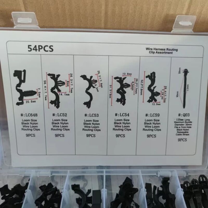 54Pcs Boxed Universal Car Body Wiring Harness Fixing Nylon Straps for Interior, Highly Adaptable for Vehicle Use 54Pcs Boxed Universal Car Body Wiring Harness Fixing Nylon Straps for Interior, Highly Adaptable for Vehicle Use