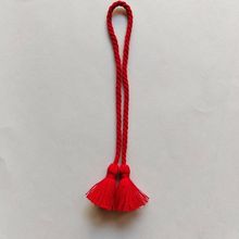 厂家直定红色棉线双头流苏穗子棉绳两头流苏吊穗抽绳南京合肥青