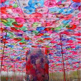 户外网红景观天空打卡风景区之伞商场油纸伞大型道古风伞道具广场