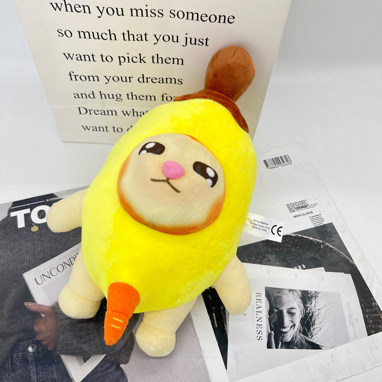 跨境新款 Banana cat meme plush 哭泣香蕉猫 毛绒玩具玩偶阿里巴巴
