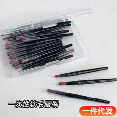 使い捨てリップブラシソフトブラシ口紅ブラシ化粧師用多機能美化粧道具小ブラシ携帯ケース