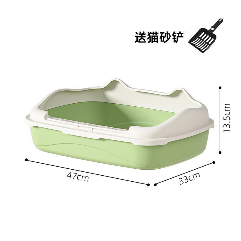 Basina de arena para gatos super grande anti-spillado exterior inodoro para gatos anti-odor enorme lavabo de arena para gatos abierto lavabo de orina para excremento de arena para gatos