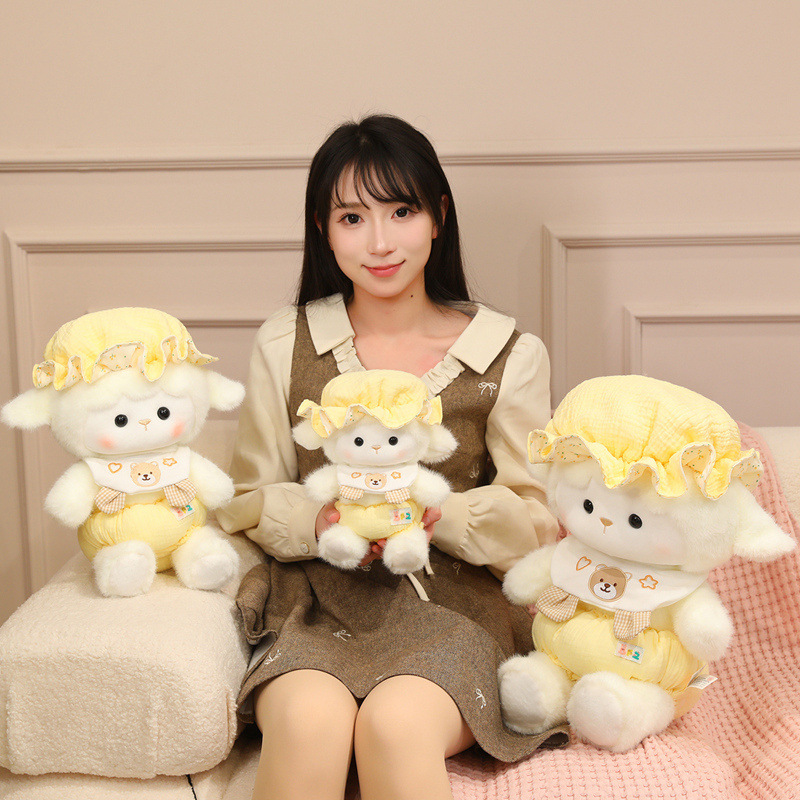 GB cừu yếm gấu nón vàng 40cm 312,5k/c (lố 2)