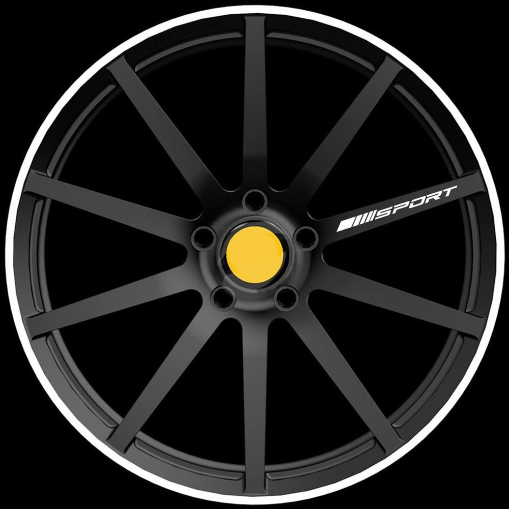 4 unids deportes deporte estilo coche puerta acero llanta rueda Hub Racing pegatinas neumático personalidad pegatinas decorativas rueda Hub pegatinas