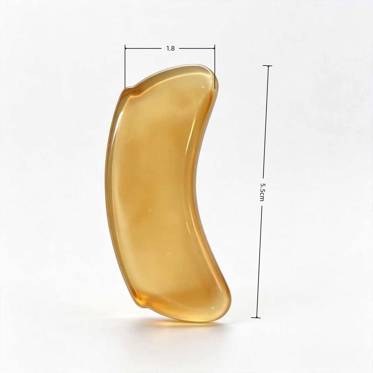 Little Lamb Hoof Gua Sha Massage Tool for Face and Eye Care Polished Resin Facial Lifting Stick in use