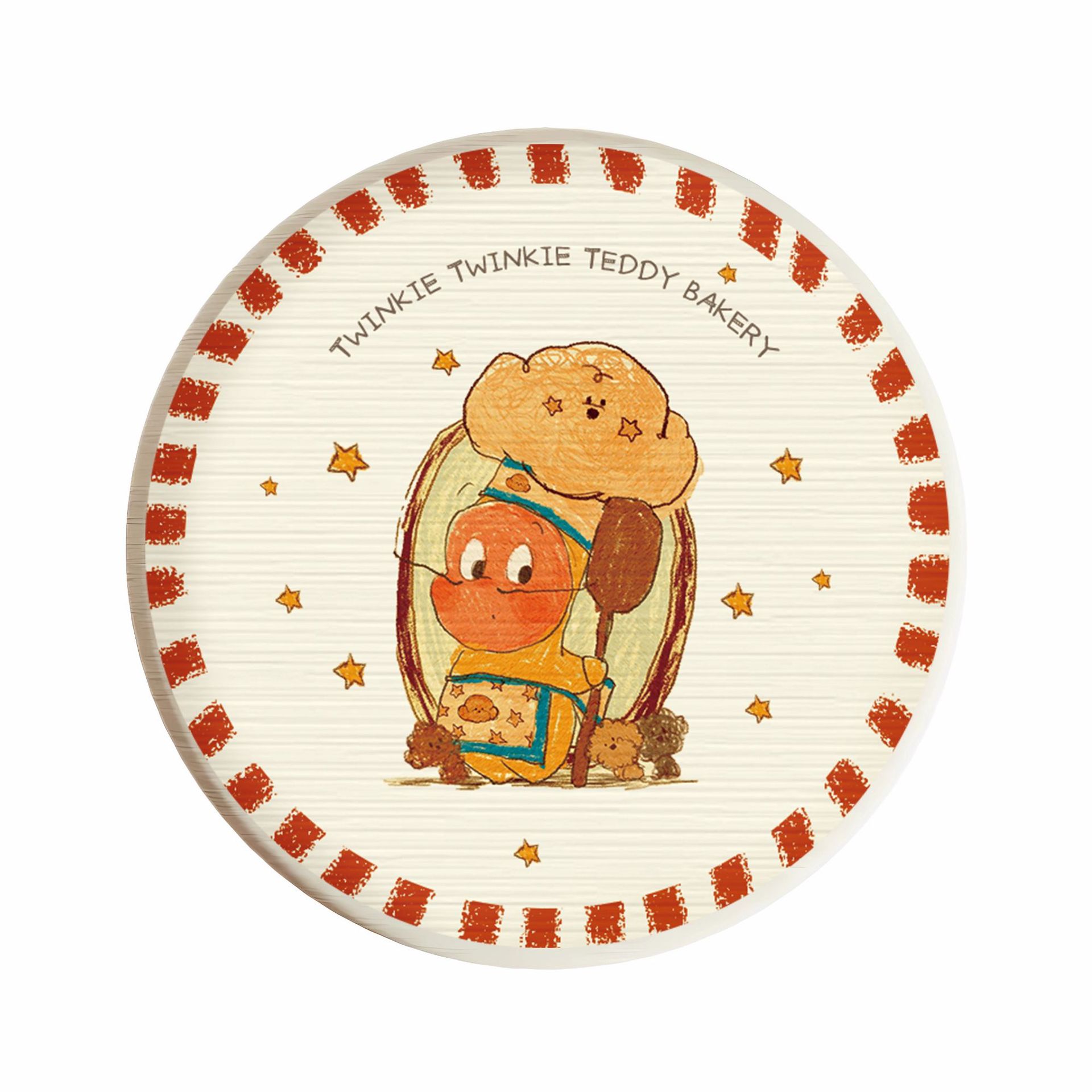 Posavasos de café de oficina de dibujos animados, posavasos de escritorio, posavasos de agua redondos, almohadillas absorbentes de agua de barro de diatomeas, encimera de secado rápido