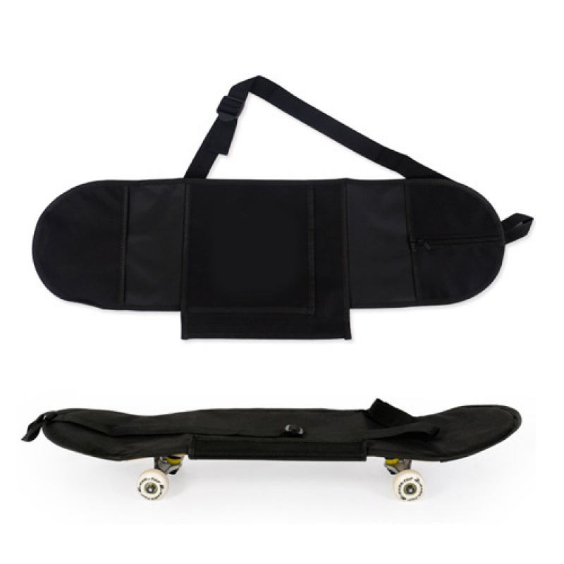 Skateboard Bag, Shoulder Bag, Four-Wheel Backpack, Double-Curved Multifunctional Shoulder Bag