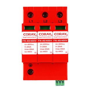 Yikelei 3P Ac Power Lightning Arrester 400V440V690V800Vac Power Surge Protector Remote Monitoring Fs