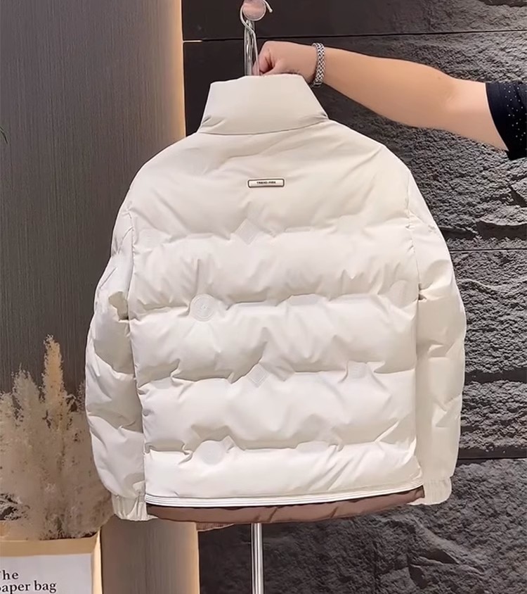 Abbigliamento da uomo Giacca in seta e cotone Giacca in seta e cotone con cappuccio calda casual nuova tendenza invernale da uomo_voghion.com