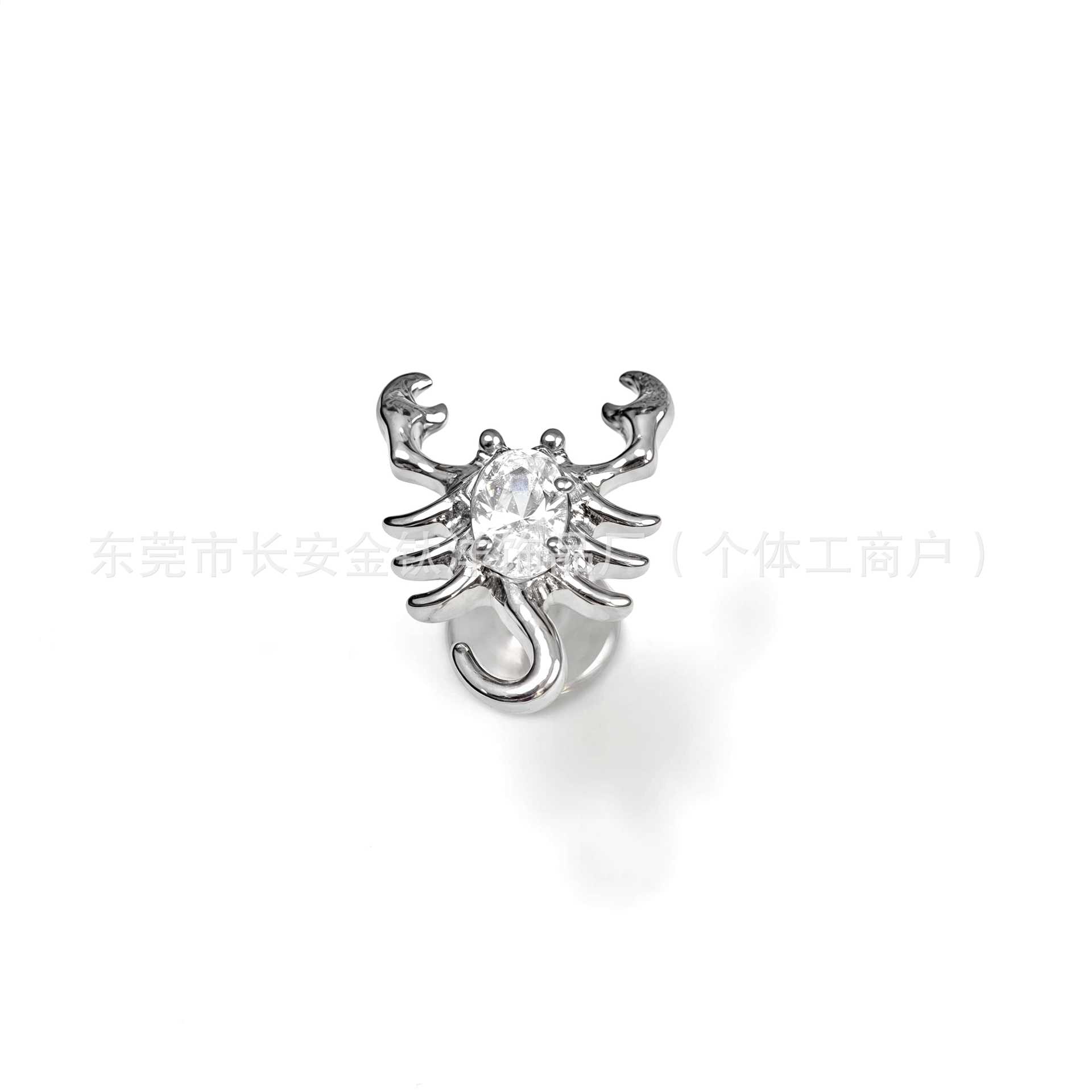 F136 Titanium Scorpion Bezel 5A Zircon Earrings Cochlear Nails G23 Titanium Alloy Body Piercing Jewelry Ear Bone Nails detail image 7