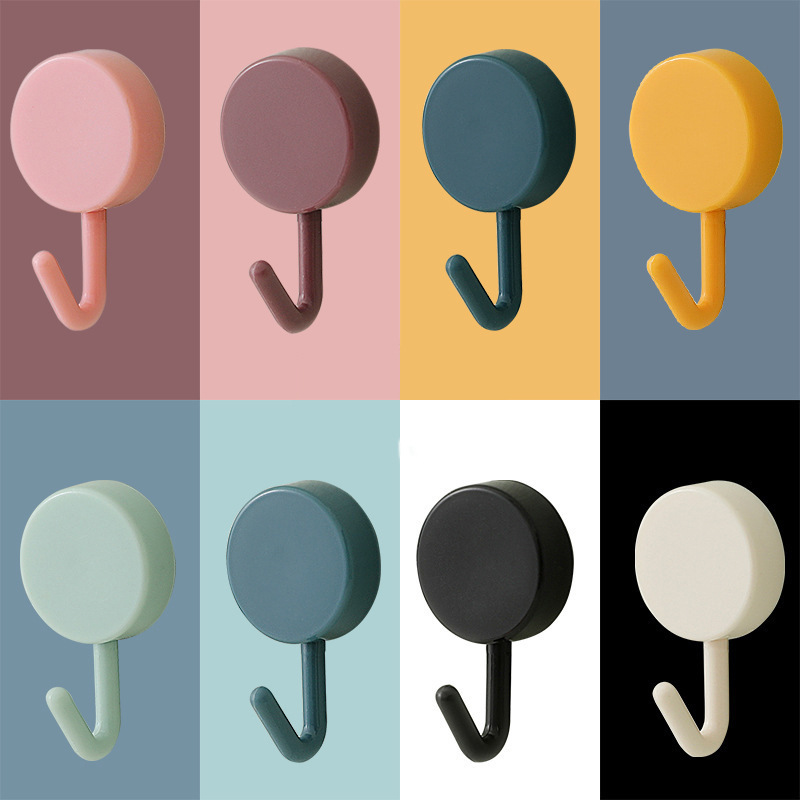 Wholesale Ins Round Small Hook Scandinavian Style Simple Student Dormitory Strong Traceless Kitchen Home Creative Small Sticky