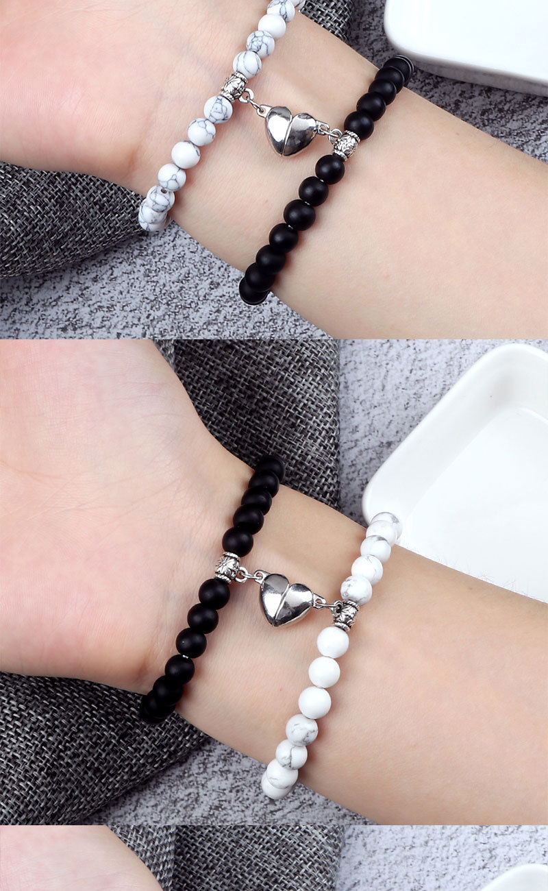 Bracciali di coppia magnetici a cuore gioielli per amici_voghion.com