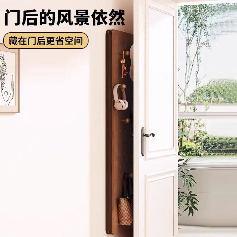 洞洞板穿衣镜一体隐形推拉可关闭全身镜子隐藏入户门口玄关全身镜|undefined