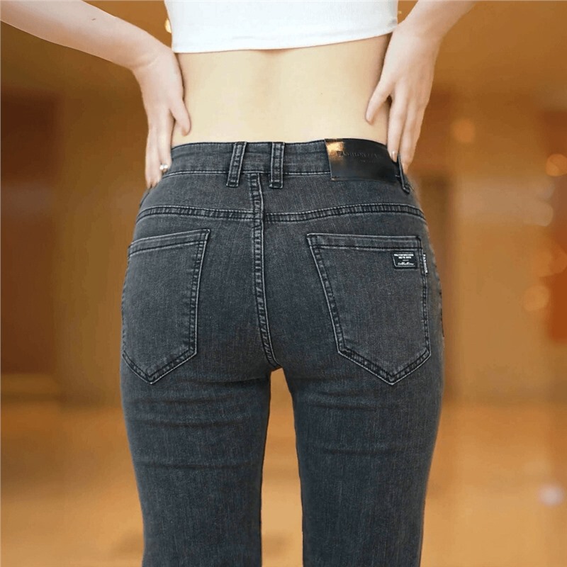 2025 Spring Season Men's Slim Fit Stretch Straight Jeans Black Pants Main Recommendation Hot Style Good Fabric High Quality