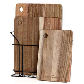 相思木砧板三件套简约方形双面牛排芝士披萨板家用分类切菜板直销