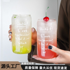玻璃高硼硅卡通玻璃杯水果夏季杯子可爱牛奶咖啡杯家用果汁玻璃杯