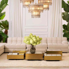 意式極簡羊羔絨沙發北歐現代侘寂風客廳家具復古模塊組合豆腐塊椅