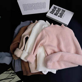 宝宝毛衣男女童加绒加厚一体绒打底针织衫儿童婴儿a类新款冬款