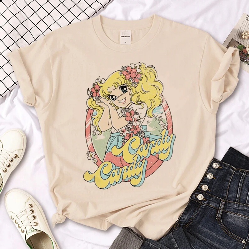 Candy Candy t Shirt Women Y2K t Shirt Women Anime Streetwear 2000S Casual Women's Clothing