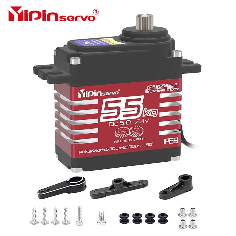 Высококачественный спиральный водонепроницаемый цифровой сервопривод IP68 X55S, бесщеточный двигатель с высоким крутящим моментом, радиоуправляемая модель автомобиля промышленного класса
