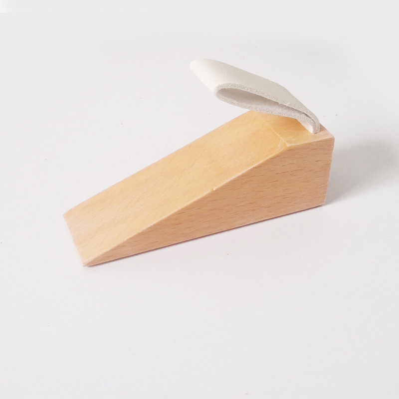 Tapón de puerta de madera maciza nórdica que aumenta el tapón de puerta superior móvil de dormitorio creativo tapón de puerta Anticolisión de madera image 12