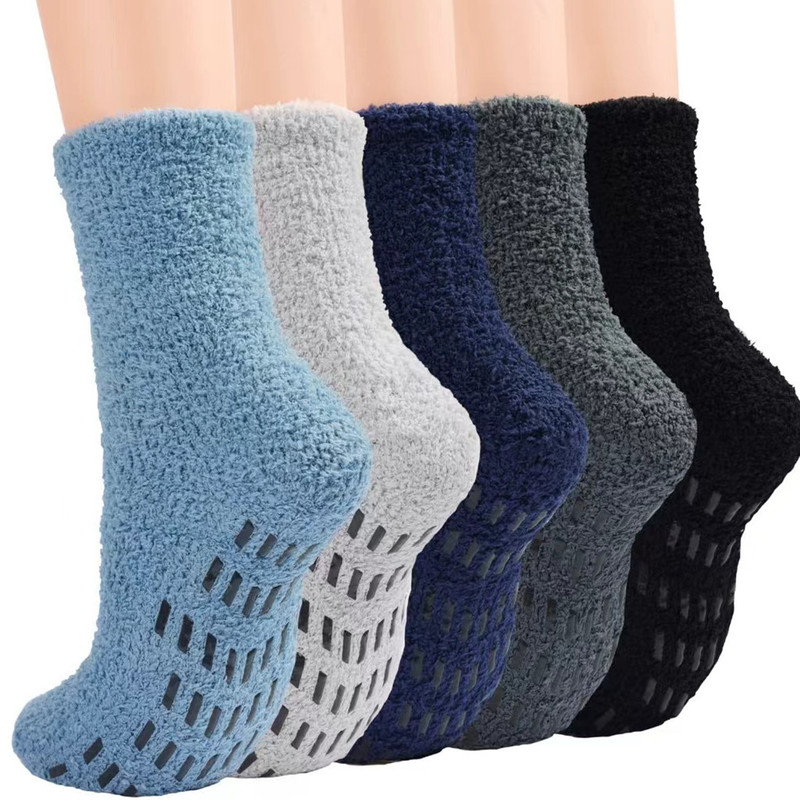 Fuzzy Socks Men with Gripper, Winter Fluffy Slippers Socks Home Men's Non-Slip Plush Sleeping Socks Fuzzy Socks Men with Gripper, Winter Fluffy Slippers Socks Home Men's Non-Slip Plush Sleeping Socks