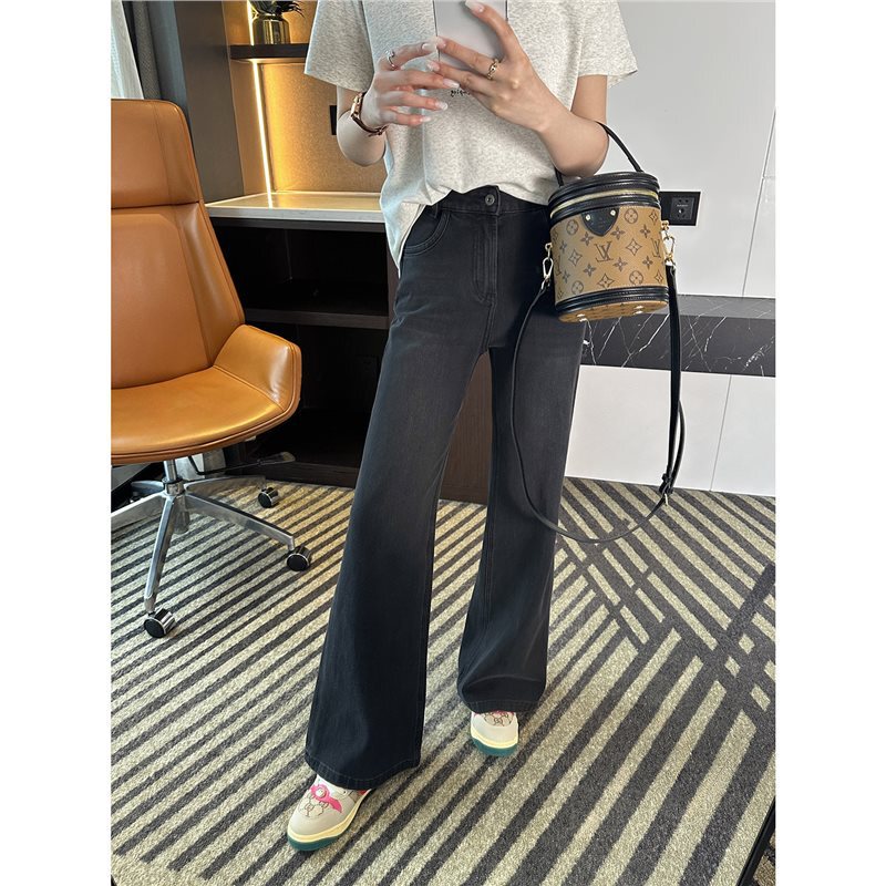 Straight-Leg Secrets! Four-Way Stretch Black Flared Jeans 2026 New Women's Spring High-Waisted Stretch Slimming Long Pants