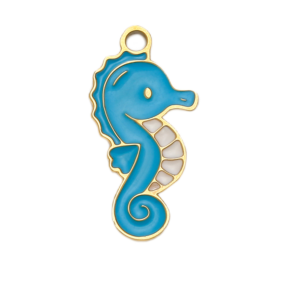 1g Weight Pendant Jewelry Making Type DIY Jewelry Accessories Classification 1 Piece Quantity 304 Stainless Steel Material Starfish, Hippocampus, Fish Pattern All Seasons Season Enamel Design Cute, Marine Style Style 1 Piece 304 Stainless Steel Starfish Hippocampus Fish Pendant DIY Jewelry Accessories 5