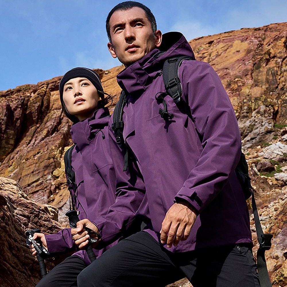 秋冬三合一冲锋衣工作服户外团队夹克防风加绒外套防水印logo定制