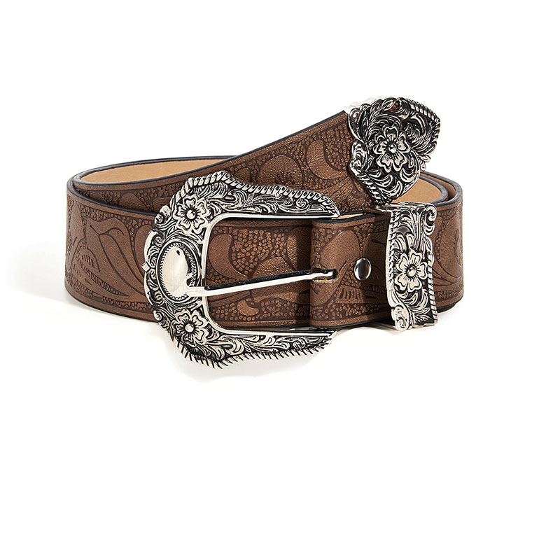 Casual Simple Style Printing Imitation Leather Alloy Women's Leather Belts display picture 5