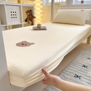 Class A Cotton Embroidered Bed Cover 100 Cotton Bed Cover Simmons Mattress Protector Children's Bed Sheet Dustproof Bed Cover
