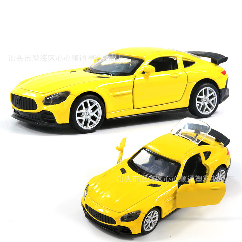 Return fuerza a granel aleación modelo de coche puerta abierta coche de juguete para niños niño decoración de pastel al por mayor