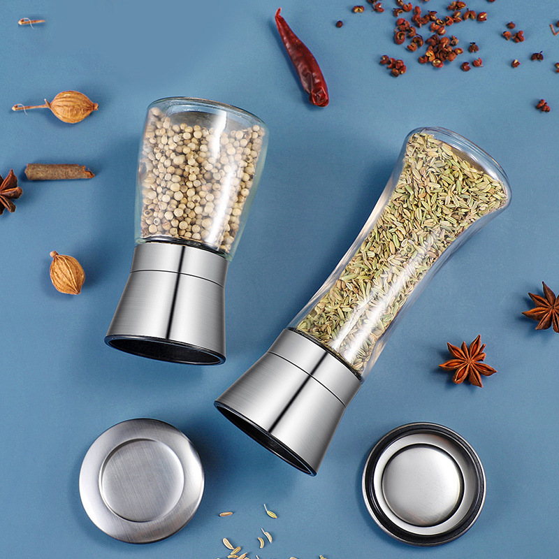 304 stainless steel black pepper grinder household manual black sesame grinding bottle freshly ground peppercorns cumin sea salt