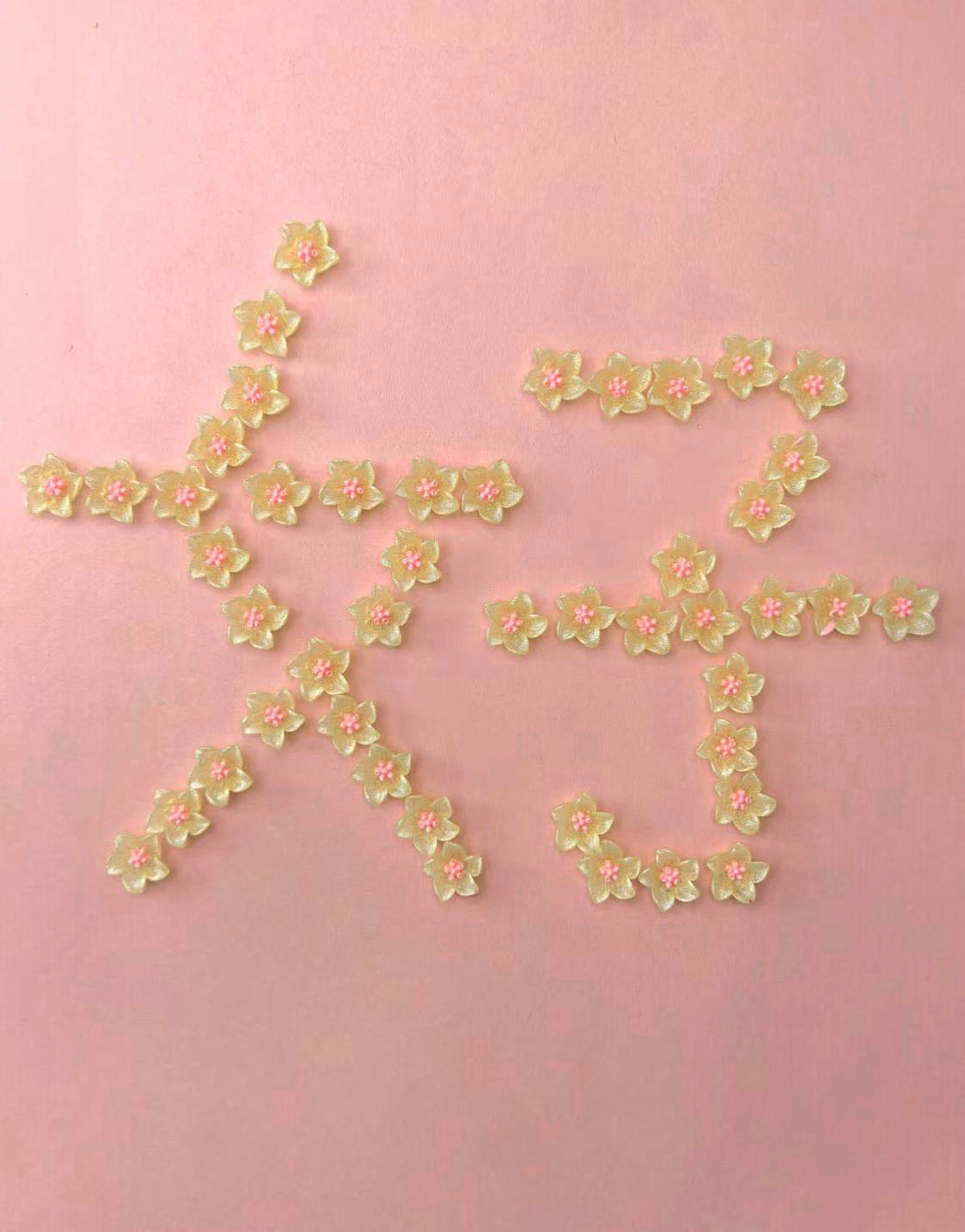 夜光百合花树脂平底钻美甲饰品diy饰品配件批发亚马逊货源_0