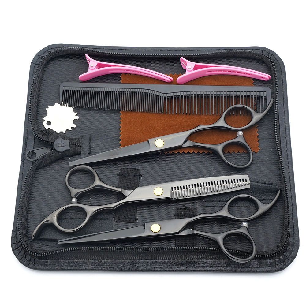 Estilista profesional, tijeras de corte de pelo, corte de pelo, corte de pelo, corte de pelo, corte de dientes fino, juego de corte de belleza con flequillo especial para peluquero