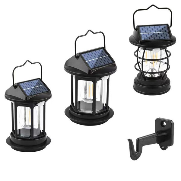 Induction travel LED retro lights solar-powered for camping