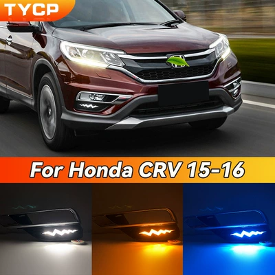 Suitable for Honda 15-16 Crv Daytime Running Lights, Cr-V Modified Special Led Daytime Running Lights with Flowing Turn Signals