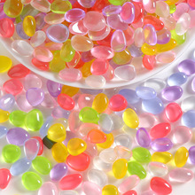 磨砂亮面夜光石头树脂小配件自制diy奶油胶发夹洞洞鞋扣饰品材料