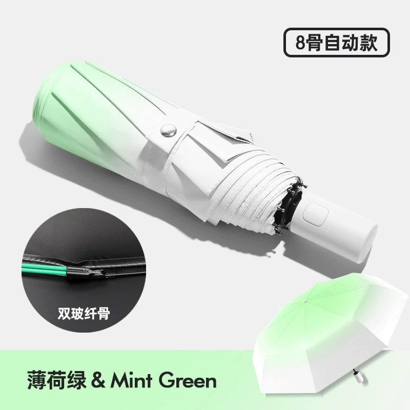 Automatic Gradient Umbrella, sun protection & wind-resistant, 8/10/12-rib options