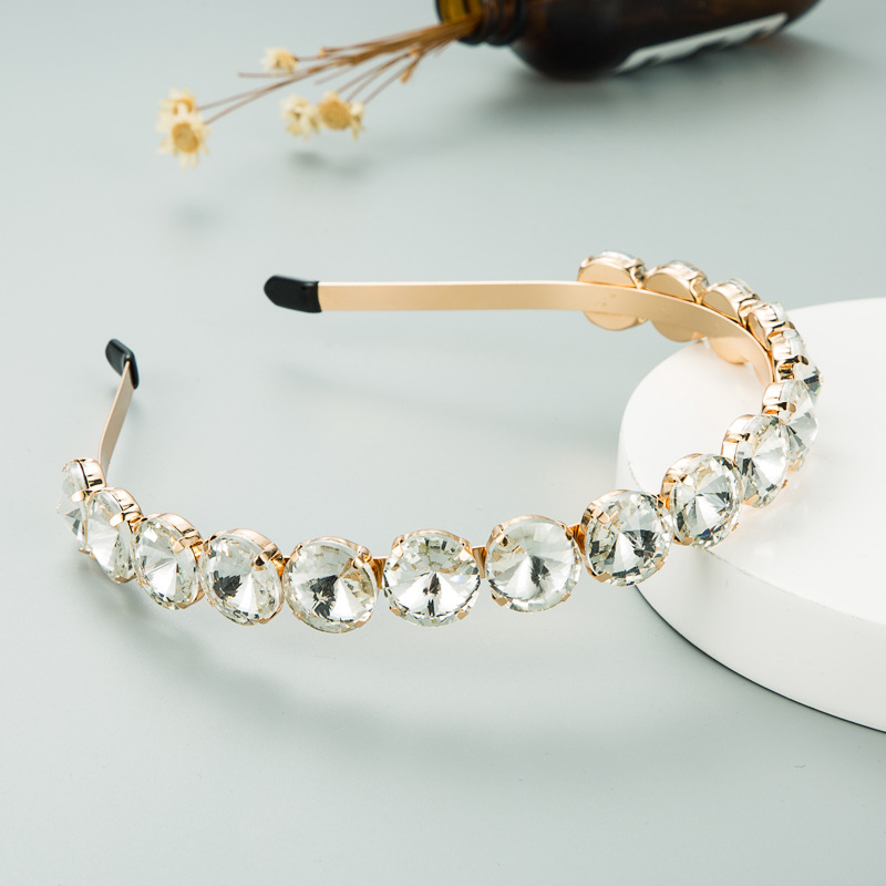 Fashion Simple Metal Round Glass Headband display picture 4