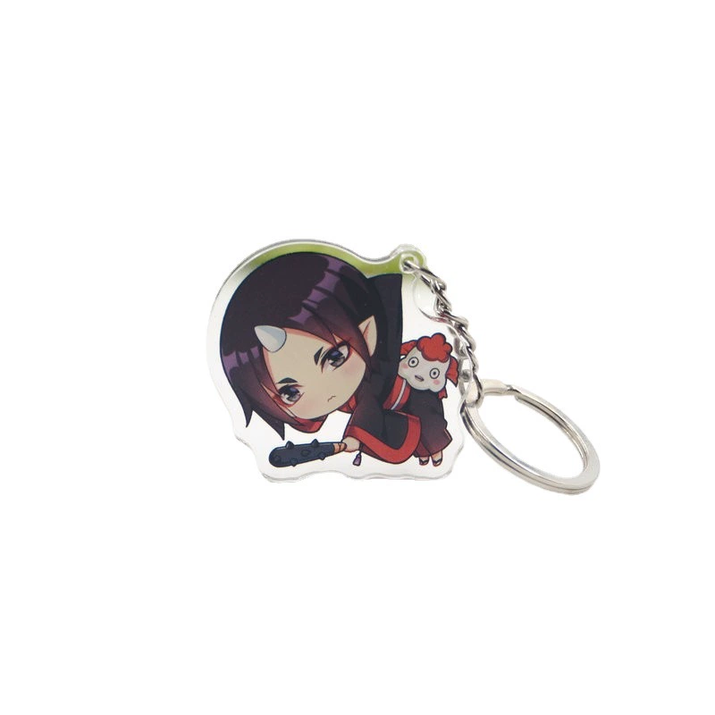 Acrylic keychain, cartoon transparent hairpins, wholesale, Birthday gift