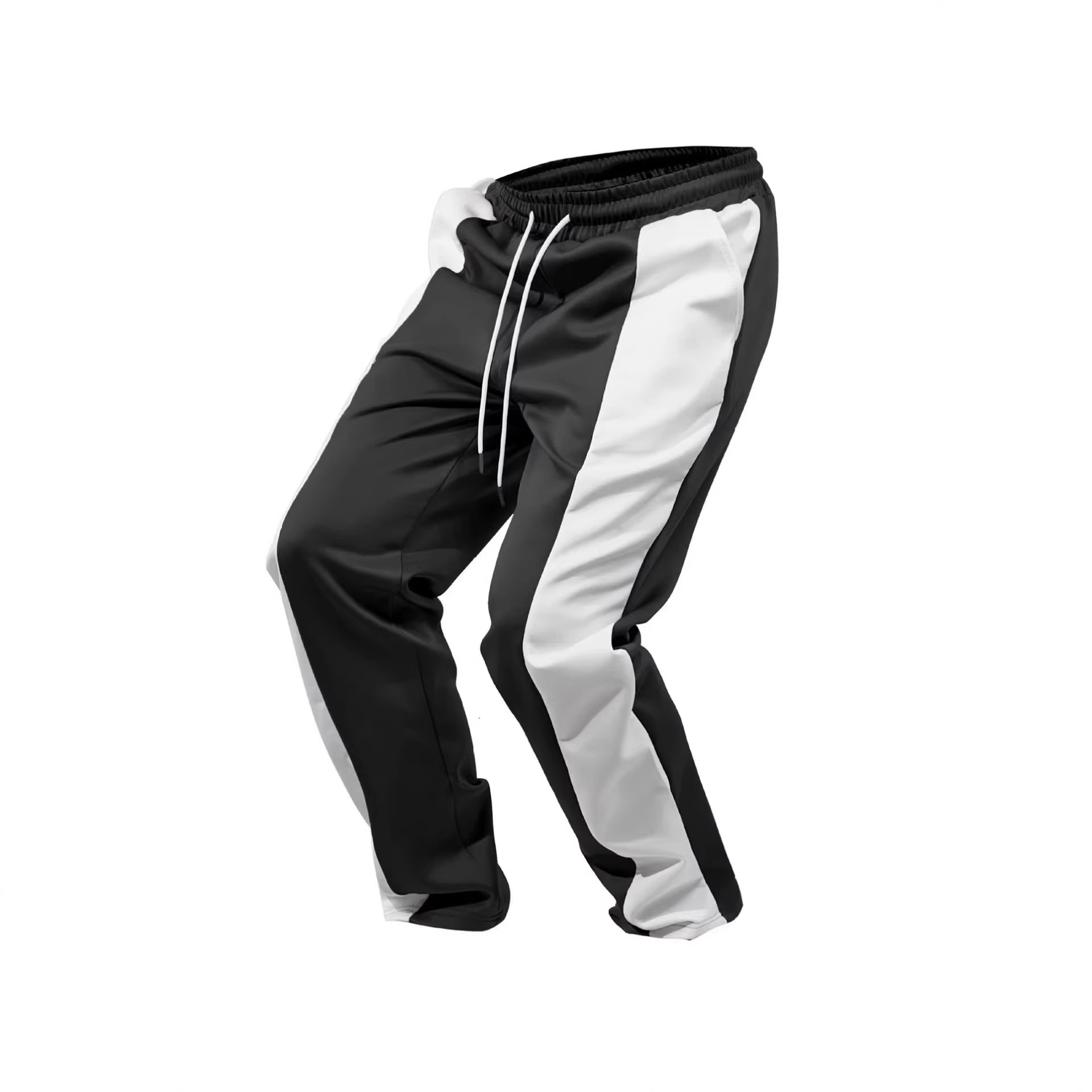 Men's Casual Jogger Pants - Lightweight Quick-Dry Running Sweatpants With Color Block Design, Comfortable Elastic Waist, Loose Fit_voghion.com