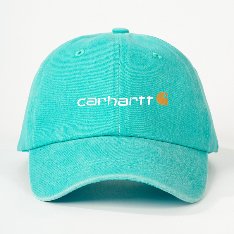 新款时尚字母印刷CARHARTT水洗棒球帽软顶鸭舌帽男女户外防晒遮阳|undefined