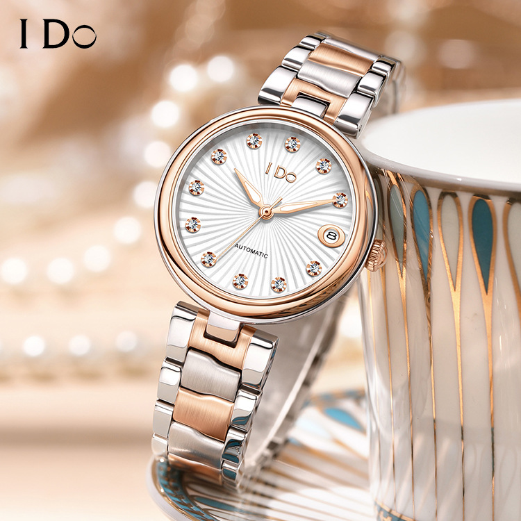IDO brand watch simple light luxury women's watch single calendar luminous waterproof automatic mechanical wrist watch wholesale Watch