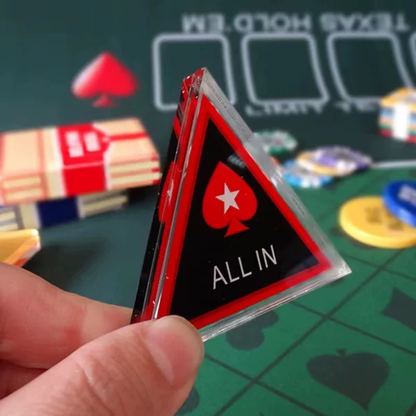 Acrylic Zhuang DEALER code Texas poker Zhuang code Z acrylic triangle ALLIN brand Texas poker accessories