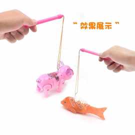 儿童手提灯笼杆 电动鱼手提杆 玩具手提杆 地摊玩具杆子配件批发