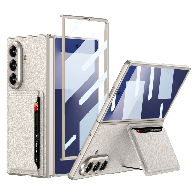Samsung Z Fold7 携帯電話ケース カードホルダー プレーンレザー ビジネス折りたたみスクリーン 超薄型 Fold 7 保護カバーに適しています。|undefined